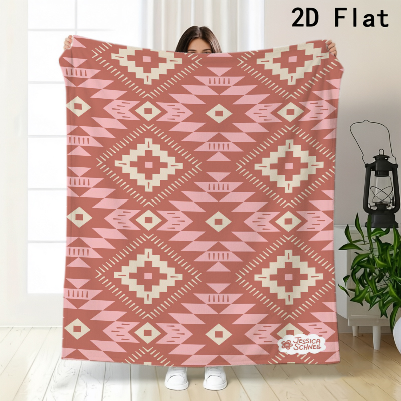 Home Office Guest Room - Vintage Native Style Starburst Throw Blanket