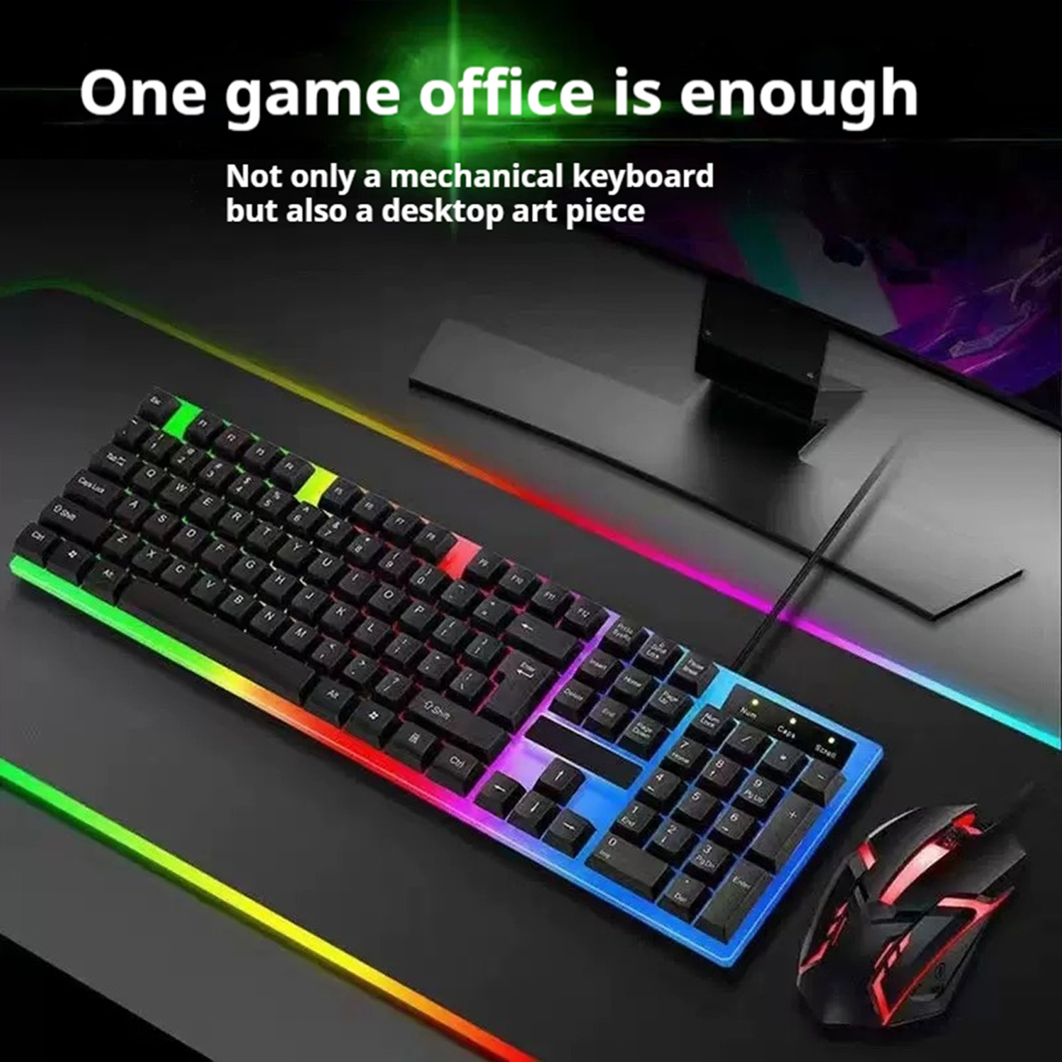 Gamer Keyboard And Mouse PC Ga - English Home Office 评论和价格