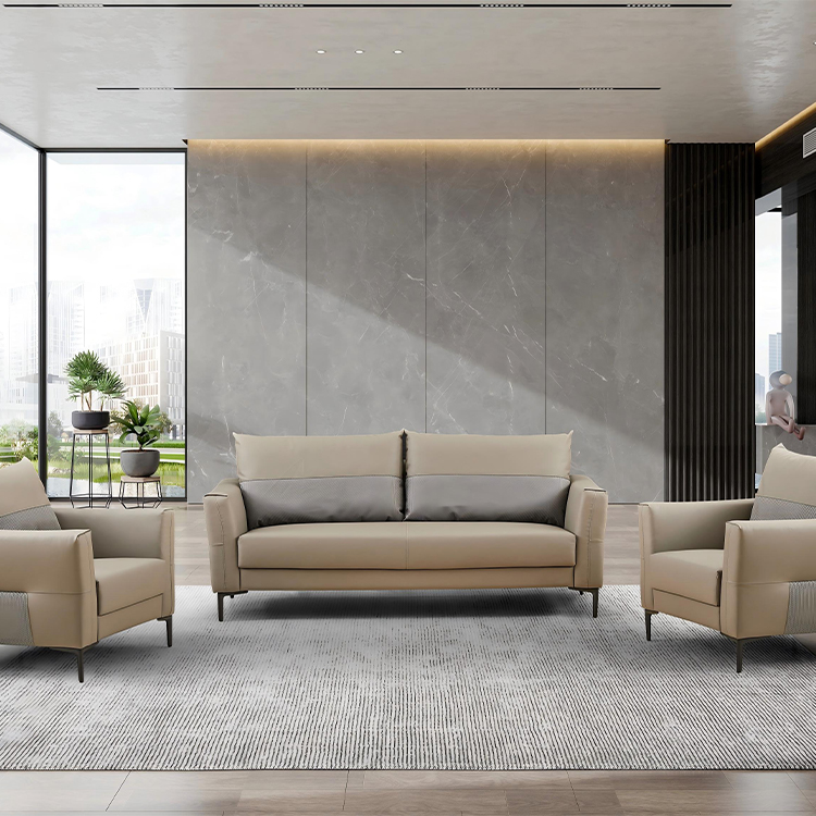 Modern Leather Office Sofa Set - Home Office Furniture Sets 评论和价格