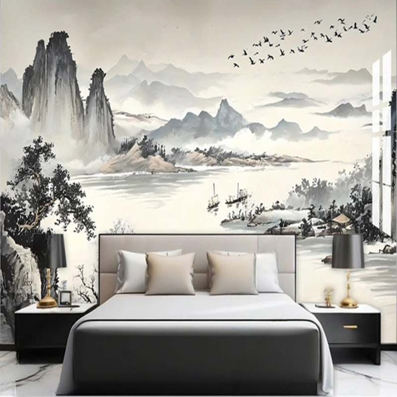 Custom Wallpaper New Chinese S - Home Office Wallpaper 评论和价格