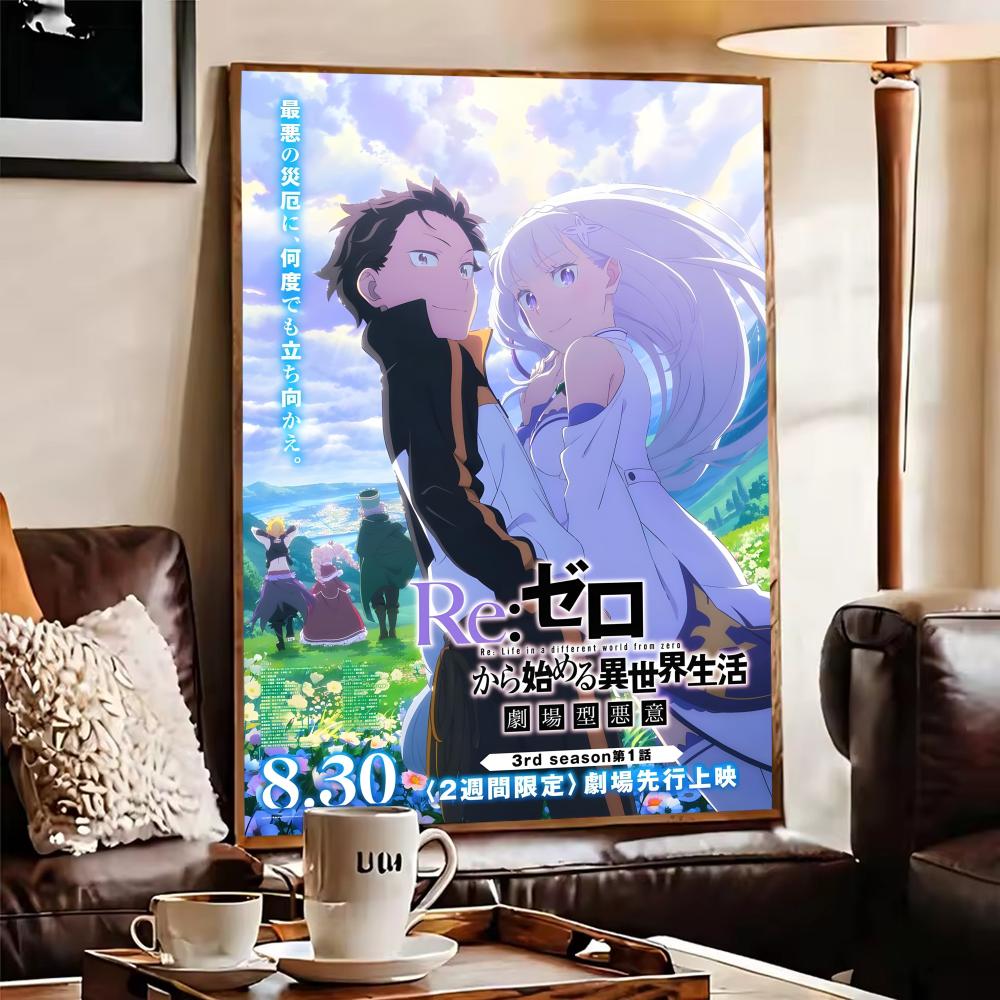 Anime R-Re Zero Poster Perfect - Home Office Wallpaper 评论和价格