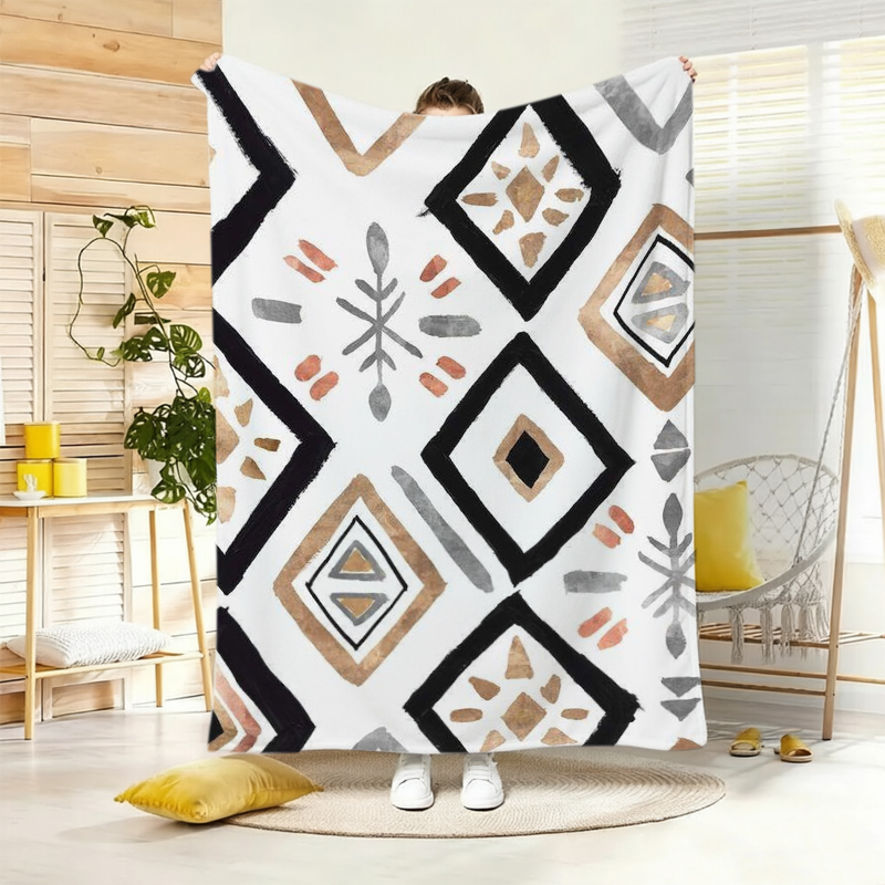 Boho Tribal Arrow Throw Blanke - Home Office Guest Room 评论和价格