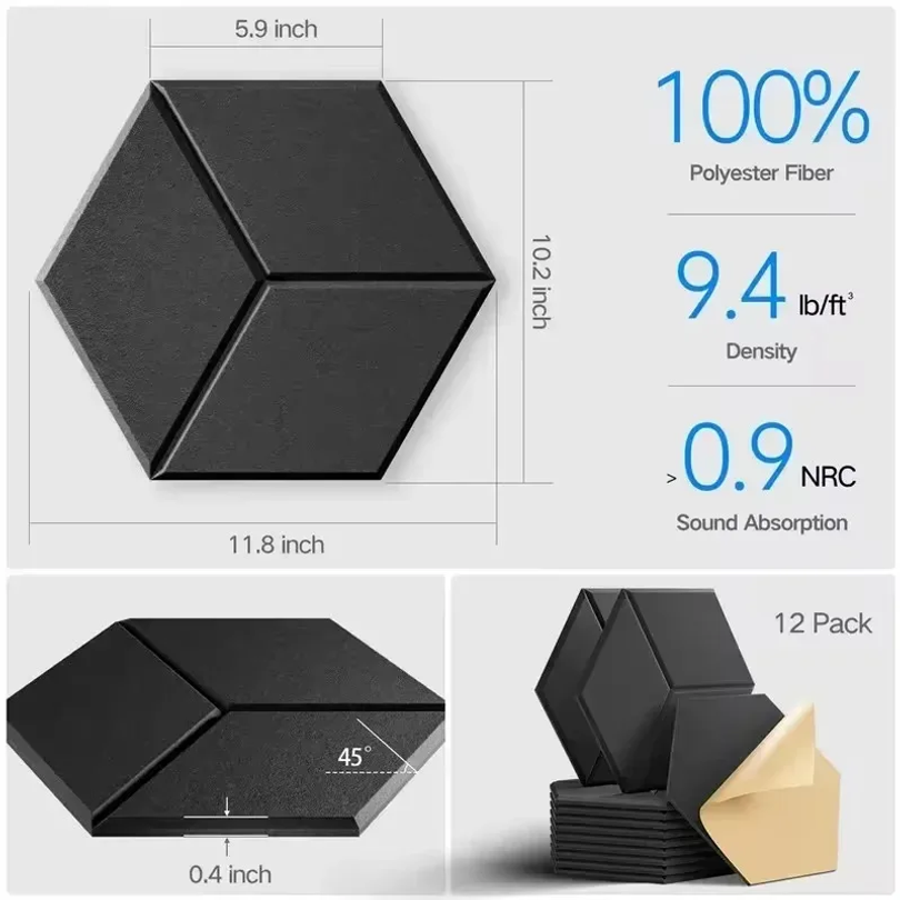 12 Pcs Self-Adhesive Hexagon S - Home Office Furniture Sets 评论和价格