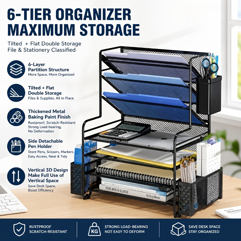 Desk Organizer Storage Contain - Home Office Furniture Sets 评论和价格