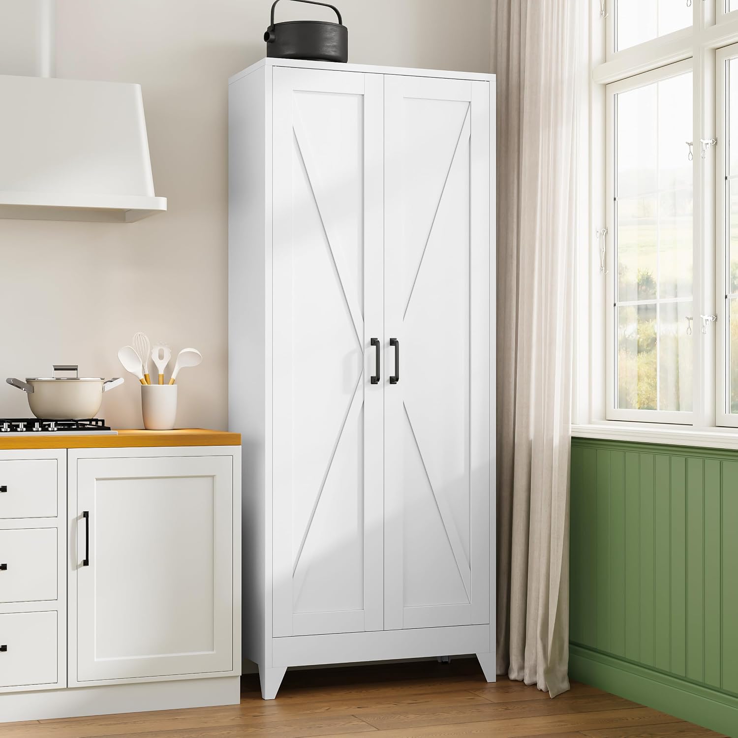 Tall Metal Storage Cabinet, Fr - Home Office For Two 评论和价格