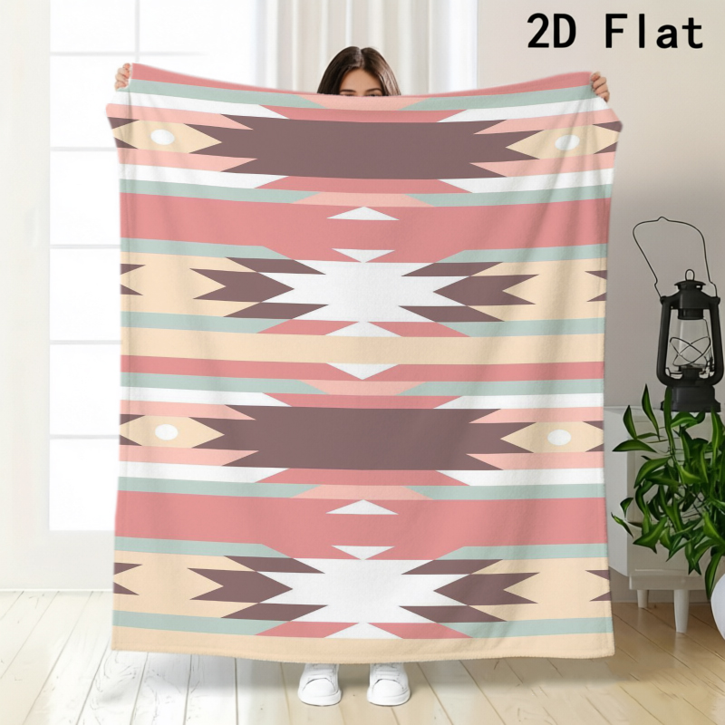Pastel Navajo Striped Throw Bl - Home Office Guest Room 评论和价格