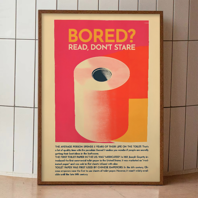 Funny Toilet Art Bathroom Prin - Home Office Guest Room 评论和价格