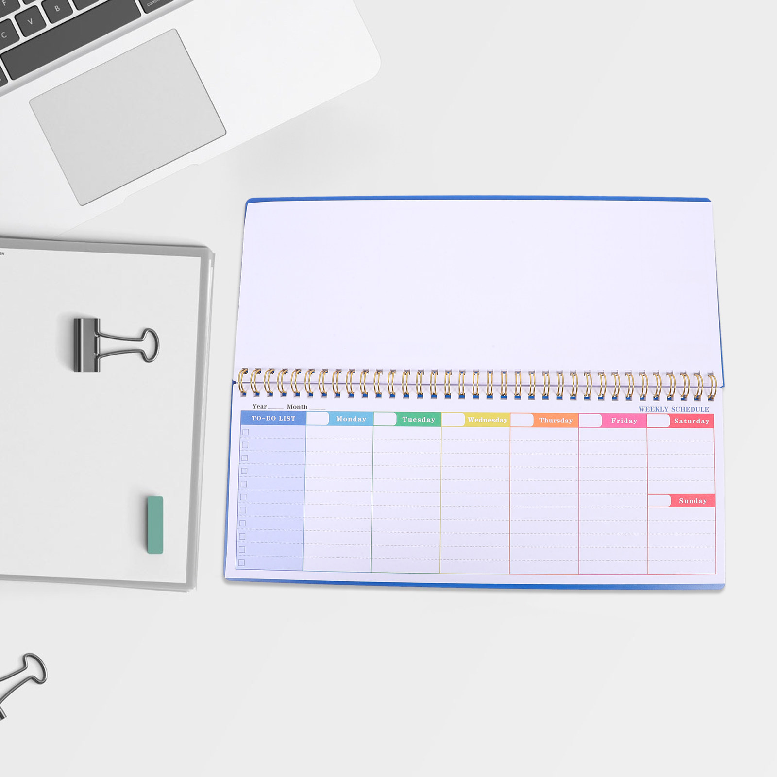 Blue Weekly Planner Undated En - English Home Office 评论和价格