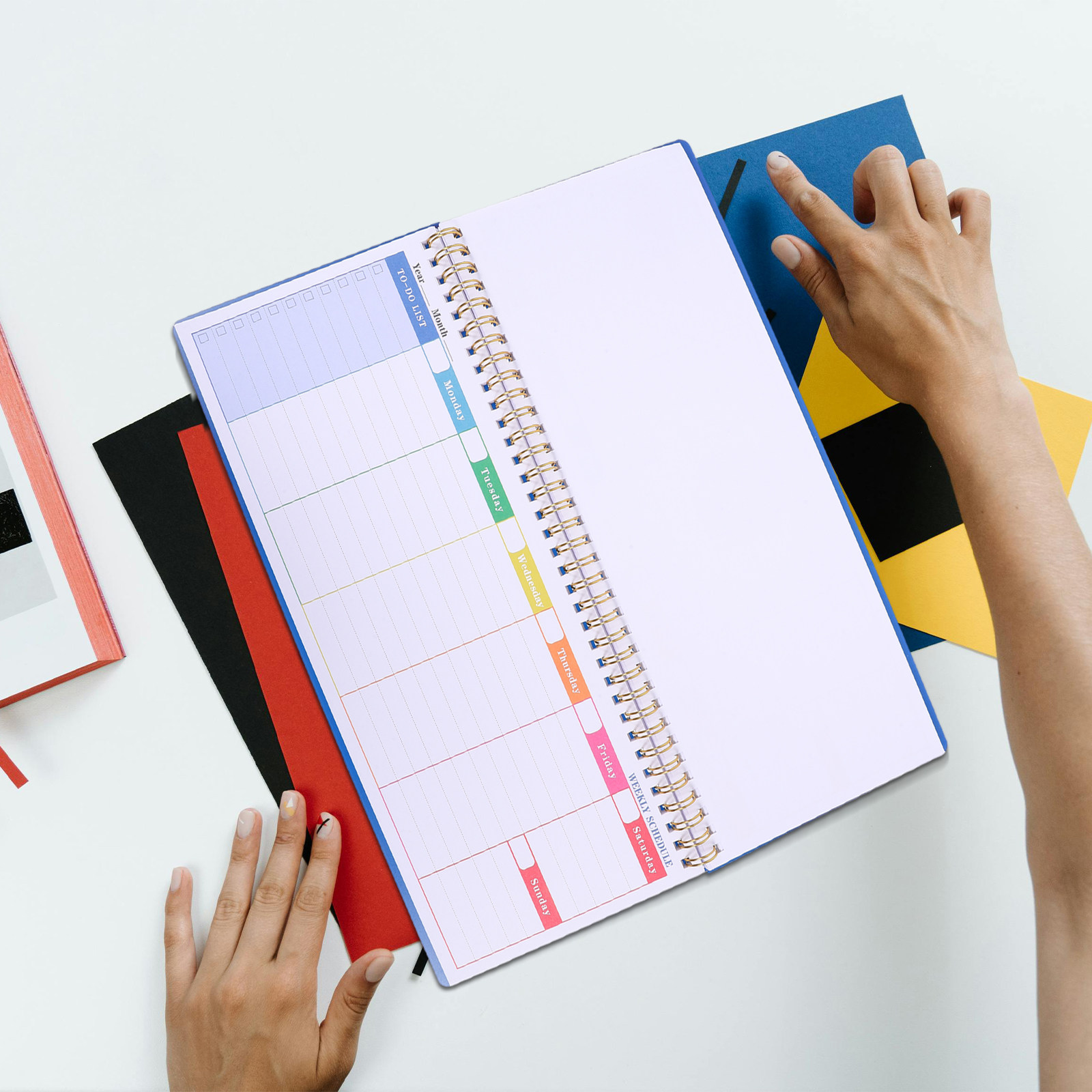 Blue Weekly Planner Undated En - English Home Office 评论和价格