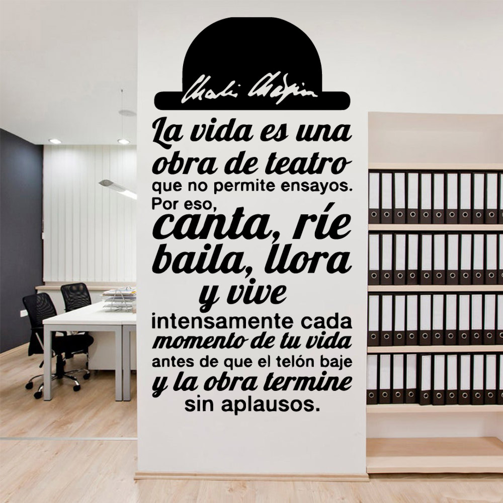 1 pc Spanish Motivational text - Home Office Wallpaper 评论和价格