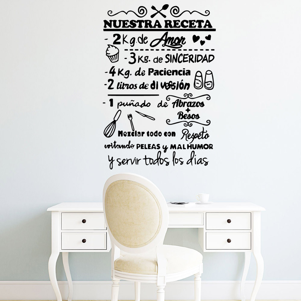 1 pc Spanish Motivational text - Home Office Wallpaper 评论和价格