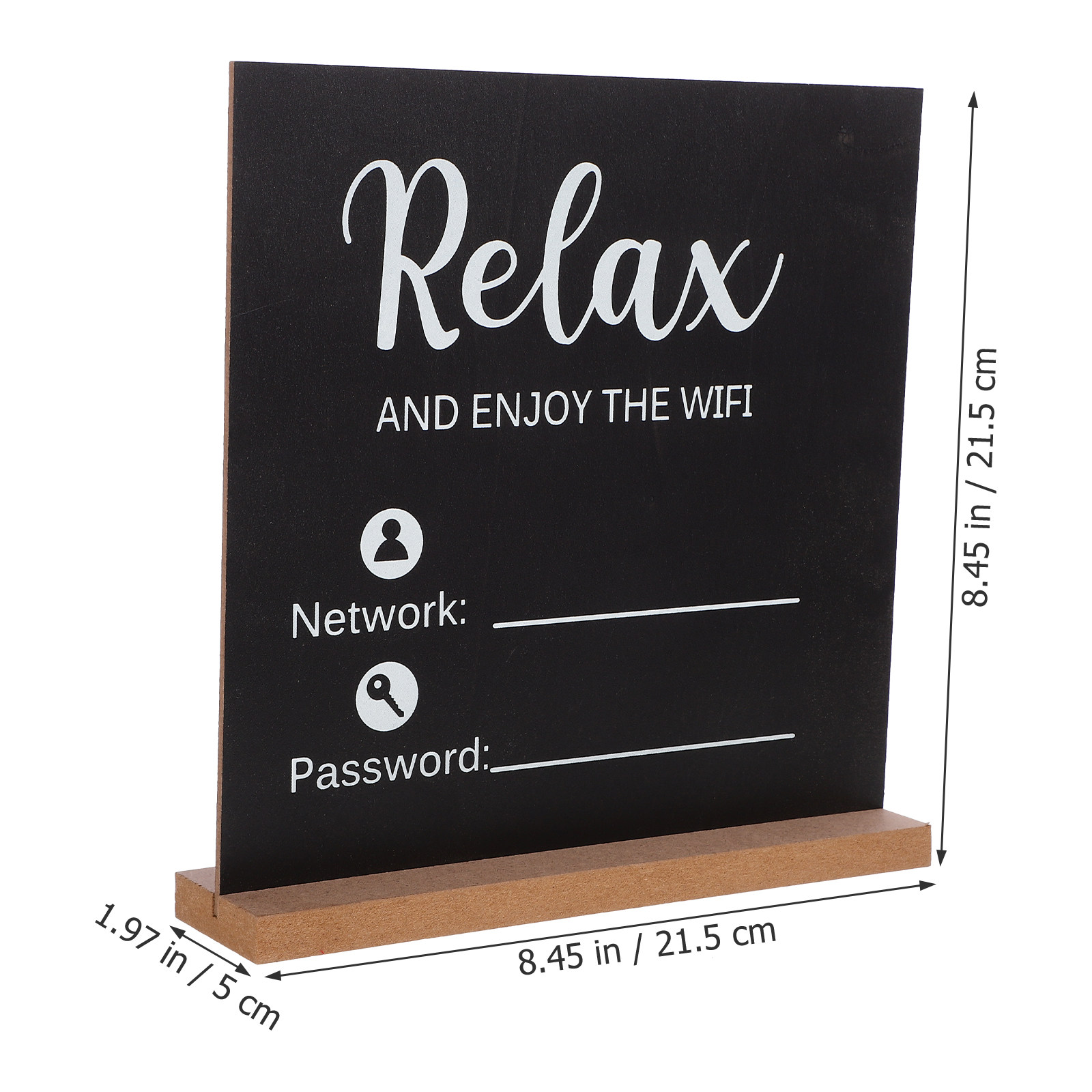 Wood WiFi Password Sign Board  - Home Office Guest Room 评论和价格