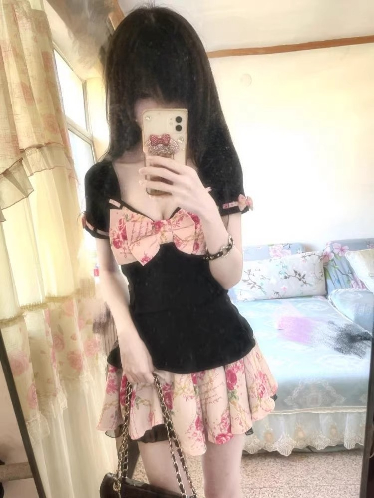 Women's Sweet Floral Print Two - Home Office For Two 评论和价格