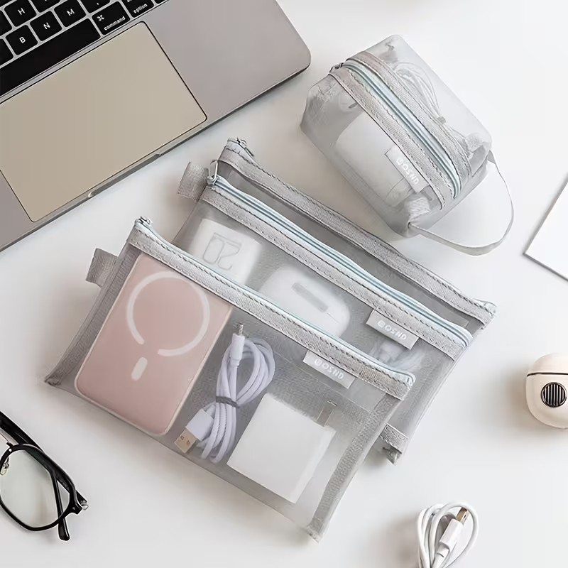 Gray Mesh Organizer Bags – for - Home Office Furniture Sets 评论和价格