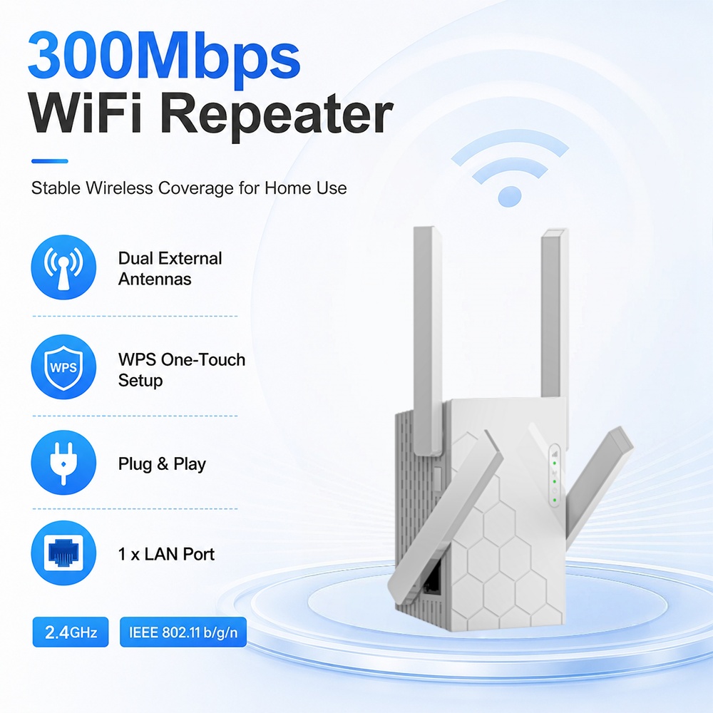 New WiFi Repeater 802.11b/g/n  - Home Office Border Force 评论和价格