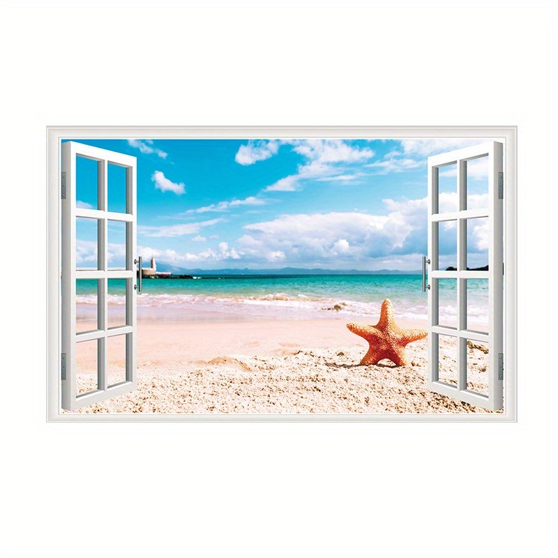 3D Wall Stickers Fake Window S - Home Office Wallpaper 评论和价格