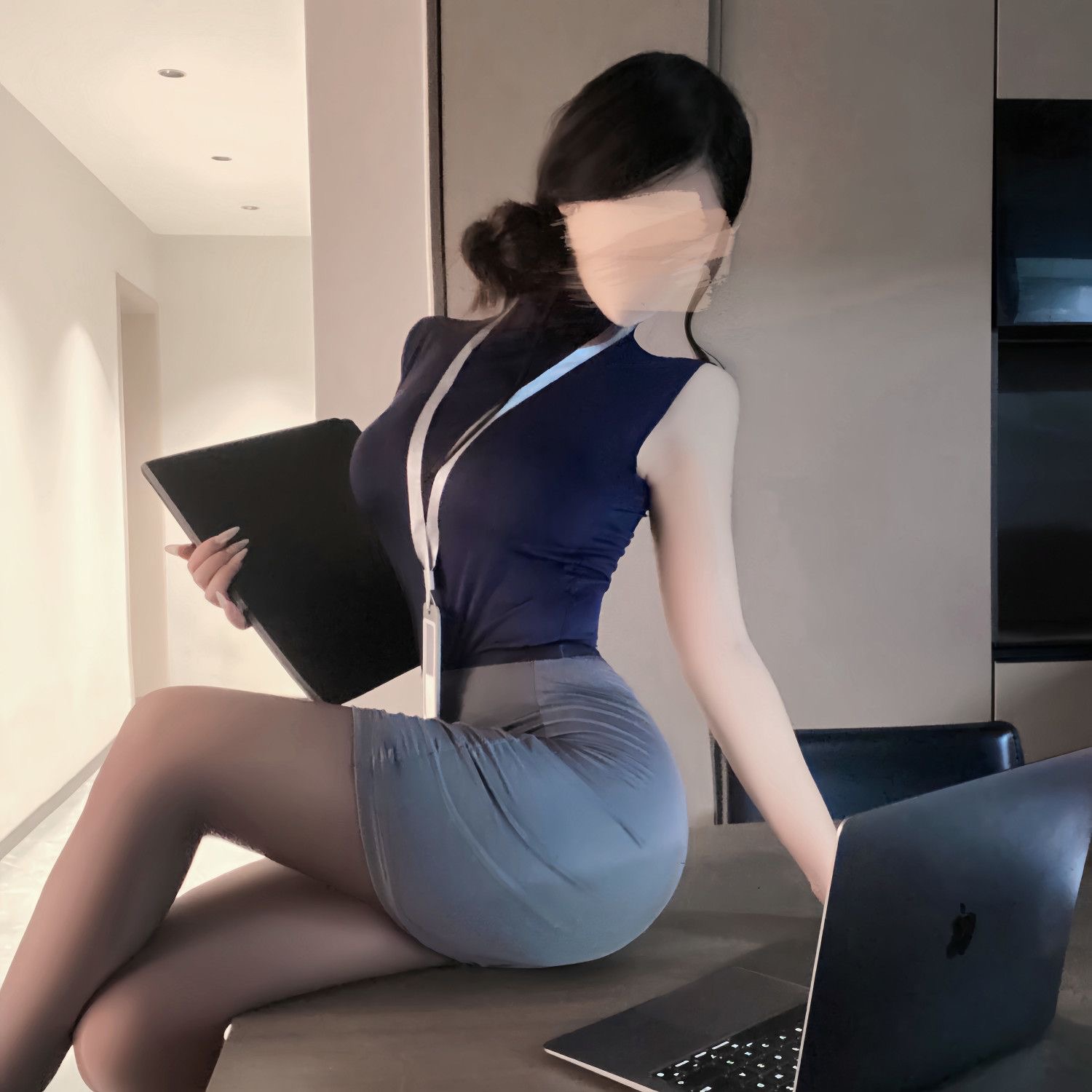 Sweet Skirts Set OL Sexy Pure  - Home Office For Two 评论和价格
