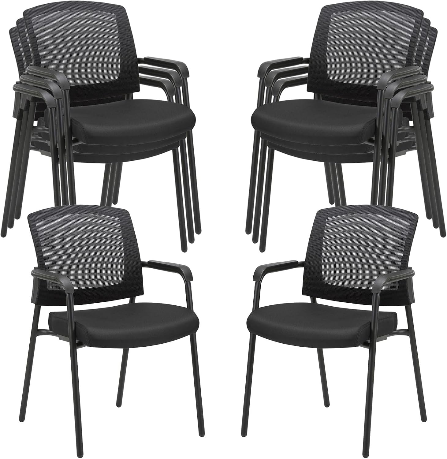 Black Stacking Chairs Stackabl - Home Office Guest Room 评论和价格